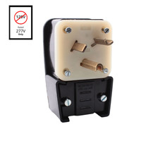 Leviton INDUSTRIAL Straight Blade Right Angle Power Plug 7-30 30A 277V 9730-P