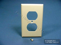 New Leviton Light Almond 1-Gang Duplex Outlet Cover Receptacle Wallplate 78003