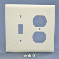 Pass and Seymour White 2-Gang UNBREAKABLE Switch Plate Outlet Nylon Cover TP18-W