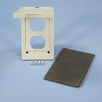 Cooper Gray Weather-Resistant Die-Cast Vertical Duplex Wallplate Cover S994-SP