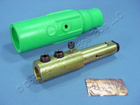 Leviton Green 19 Series ECT Male Detachable Cam Plug Double Set Screw Ball Nose 690A 600V 19D21-G