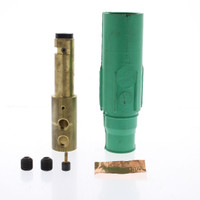 Leviton Green 19 Series ECT Male Detachable Cam Plug Double Set Screw Ball Nose 690A 600V 19D21-G