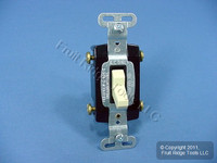 Pass & Seymour Ivory COMMERCIAL 4-WAY Toggle Wall Light Switch 15A Bulk CS415-I