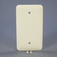 Mulberry Princess White Semi-Gloss Standard 1-Gang Painted Metal BLANK Cover Wallplate Box Mount 76151