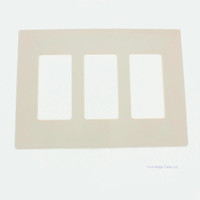 Leviton Lt Almond 3-Gang Midway Size Decora Screwless Wallplate Cover GFCI GFI SJ263-ST