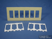 Leviton Ivory 6-Gang Midway Size Decora Screwless Wallplate Cover GFCI GFI SJ266-SI