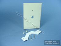 Leviton Light Almond .406" Hole Strap-Mount Phone Cable Dimmer Wallplate Telephone Cover Plate PJ11-T