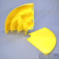 Leviton Yellow Fiber Patch Panel Raceway Duct Conduit 4"x8" Horizontal 90� Elbow S8HEL-9DC