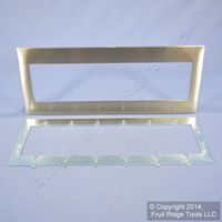 Leviton Stainless Steel Acenti 6G Screwless Snap-On Outlet Switch Wallplate ACWM6-STS