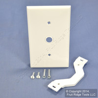 Leviton UNBREAKABLE White Phone Cable Nylon Wallplate Strap Mount Cover 80718-W