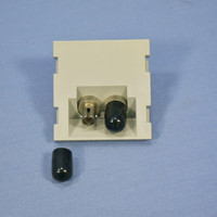 Leviton Gray 2-Unit MOS Duplex ST Fiber Optic 45� Coupling Jack Module 41292-2TG