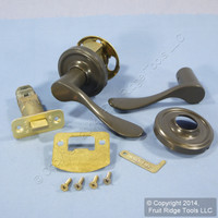 New LEFT Weslock Traditonale Bordeau 600 Gray Passage Closet Door Lever