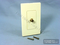 Leviton Almond Decora Wallplate Insert F-Type Coaxial Cable Video Jack 80381-A