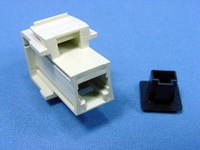 Leviton Ivory Quickport Fiber Optic Frame-Station Jack Adapter MT-RJ 49889-QFI