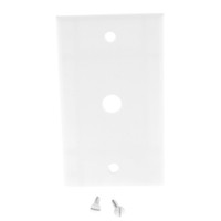 New Leviton White Phone Cable Wallplate Telephone Plastic Cover .406" Hole 88013