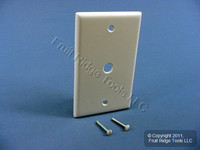 New Leviton White Phone Cable Wallplate Telephone Plastic Cover .406" Hole 88013