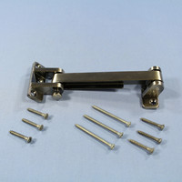 New Brainerd Vintage Antique Pewter Security Bar Keyless Door Safety Lock 578XC