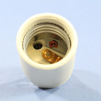 Leviton Medium Base Incandescent Unglazed Porcelain Lamp Holder Pan Light Socket 1/8" IPS Hickey 3152