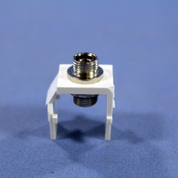 New Leviton White Quickport Snap-In Simplex FC Fiber Optic Jack SM/MM 41084-FWP