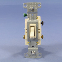Hubbell Lt Almond Framed Toggle Light Switch 3-way Residential 15A Bulk RS315LA