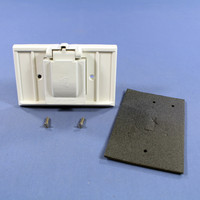 Eagle White Horizontal Weather Resistant 1.406" Single Receptacle Outlet Cover Plate S1951W