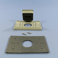 Eagle Gray Horizontal Weather Resistant Single Receptacle Outlet Cover Plate 1.406" S1951