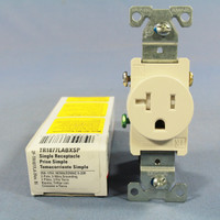 Cooper Light Almond TAMPER RESISTANT COMMERCIAL Single Outlet Receptacle NEMA 5-20R 20A 125V TR1877LABXSP