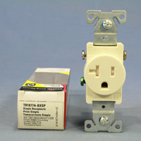 Cooper Almond TAMPER RESISTANT COMMERCIAL Single Outlet Receptacle NEMA 5-20R 20A 125V TR1877A-BXSP