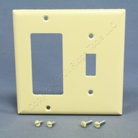 Cooper Almond Decorator GFCI Switch Cover Receptacle Wallplate Switchplate 2153A