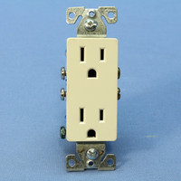 Cooper Light Almond Decorator Outlet Duplex Receptacle NEMA 5-15R 15A Bulk 1107-9LA