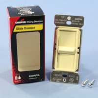 Cooper SKYE Ivory Incandescent Halogen Light Slide Dimmer Switch Non-Preset 600W SI061-V