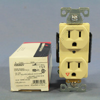 New Cooper Ivory ISOLATED GROUND Receptacle Duplex Outlet NEMA 5-15R 15A 125V IG5262V