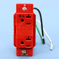 New Cooper Red Hospital ISOLATED Ground SURGE TVSS Suppressor Receptacle 20A IG1310RD
