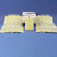 25 Hubbell Ivory Unbreakable Mid-Size Covers 1-Gang Nylon Blank Wallplate Box Mount NPJ13I
