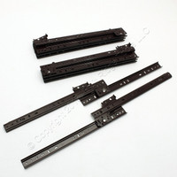 4-Pair GlideRite Hardware 14" Side Mount 80lb Load Capacity 3/4 Extension Drawer Slides Steel Axel Delrin Wheel 1496