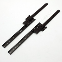 Pair GlideRite Hardware 14" Side Mount 80lb Load Capacity 3/4 Extension Drawer Slides Steel Axel Delrin Wheel 1496