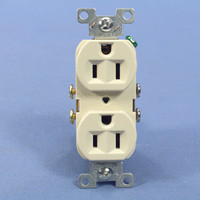 Cooper Light Almond COMMERCIAL Grade Straight Blade Outlet Receptacle NEMA 5-15R 15A 125V Bulk CR15LA