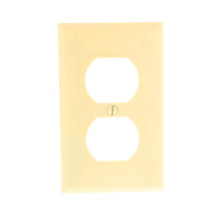 Cooper Ivory 1G Duplex Outlet Receptacle Cover Standard Plastic Wall Plate 2132V