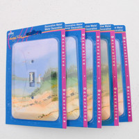 5 Leviton 1-Gang Seashore Wall Plate Switch Metal Cover Switchplates 89001-SEA