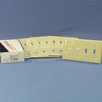 10 Hubbell Ivory 4-Gang UNBREAKABLE Mid-Size Toggle Switch Cover Wallplate Switchplates NPJ4I