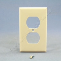 Cooper Light Almond 1-Gang Duplex Outlet Receptacle Cover Standard Wall Plate 2132LA