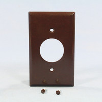 Cooper Brown 1.406" Receptacle Single Outlet Standard Thermoset Wallplate 2131B