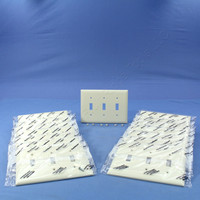 15 Pass and Seymour Light Almond 3-Gang MIDWAY UNBREAKABLE Thermoplastic Toggle Switch Wallplate Covers TP3-LA