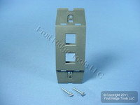 Leviton Quickport Slate Gray Acenti 2-Port Wallplate Insert AC642-SLT