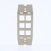 Leviton Quickport Driftwood Acenti 6-Port Wallplate Insert AC646-DFT
