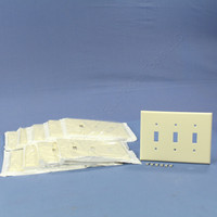 10 Leviton Almond Residential MIDWAY 3G Toggle Switch Cover Wallplates 80511-A