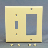 Cooper Light Almond Decorator GFCI Switch Cover Receptacle Wallplate Switchplate 2153LA