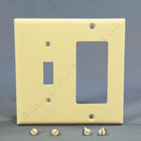 Cooper Light Almond Decorator GFCI Switch Cover Receptacle Wallplate Switchplate 2153LA