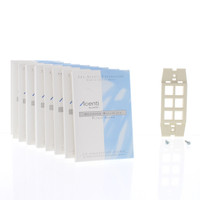 10 Leviton Quickport Driftwood Acenti 6-Port Wallplate Inserts AC646-DFT
