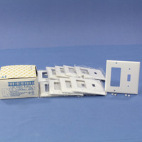 10 Eagle White 2-Gang Decorator GFCI Switch Cover Receptacle Thermoset Wallplate Switchplates 2153W
